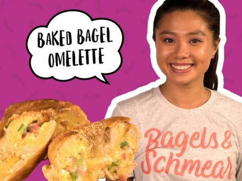 Baked Bagel Omelette