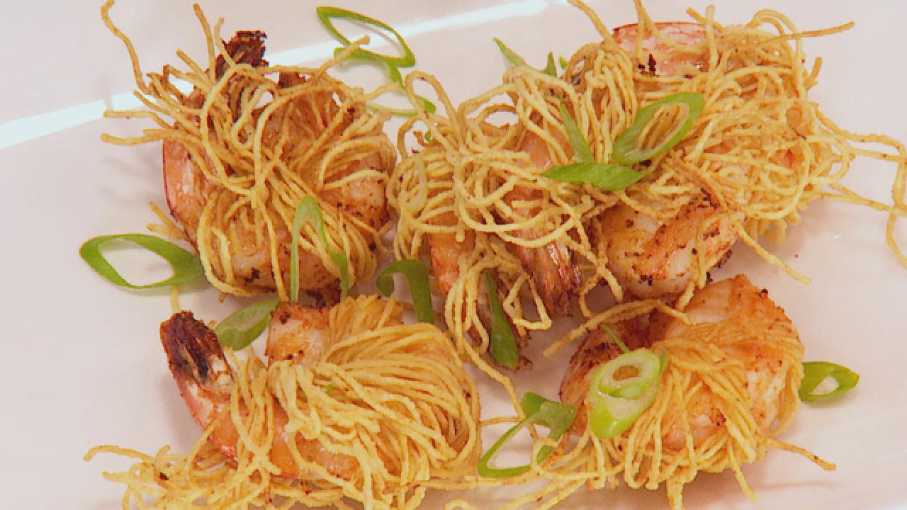 Egg Noodle-Wrapped Shrimp