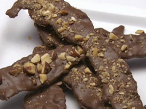Chocolate Covered Bacon with Almonds