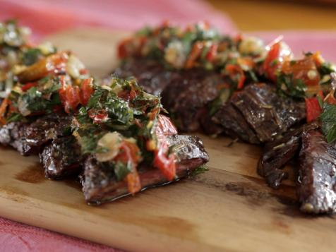 Grilled Skirt Steak With Sauce