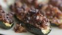 Pork Sausage Stuffed Zucchini