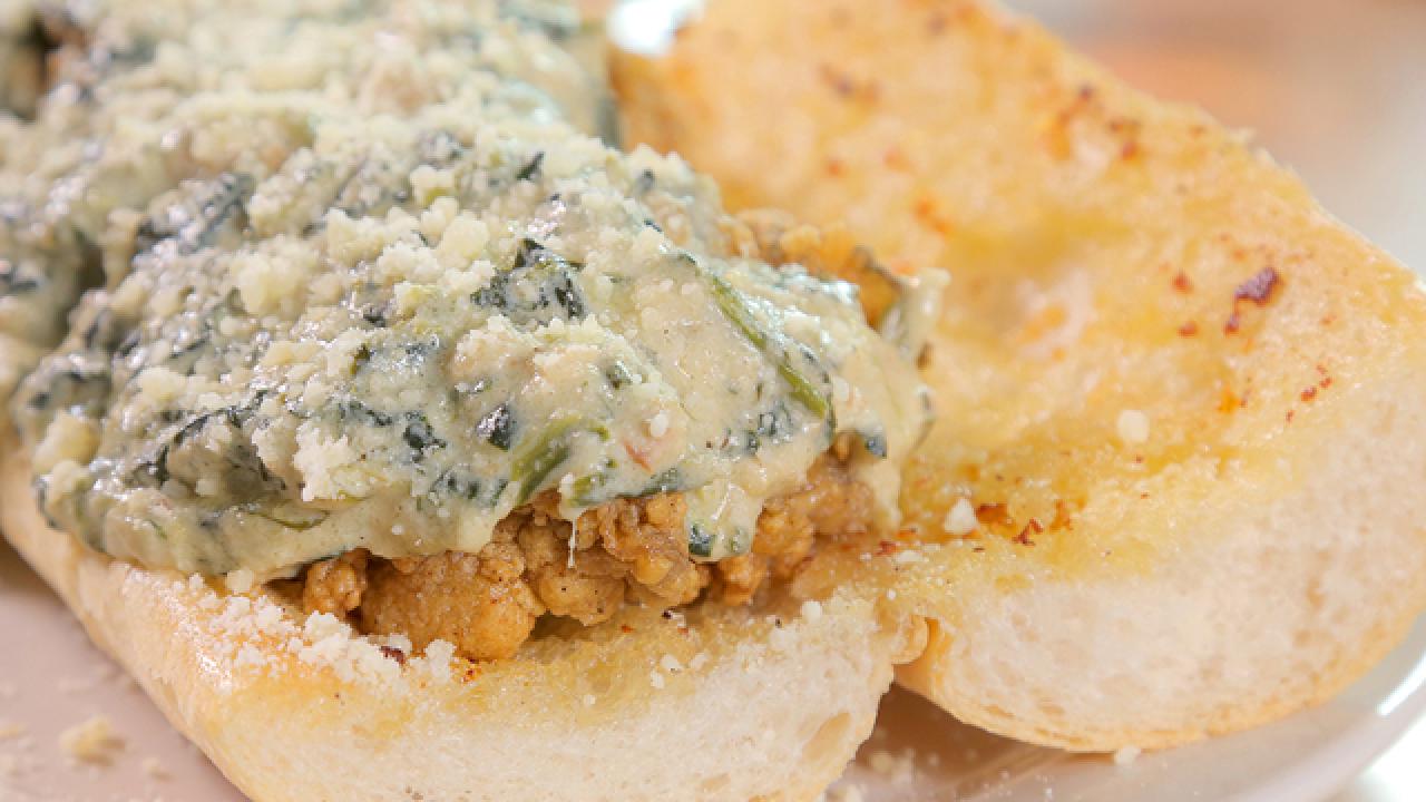 Oysters Rockefeller Po' Boy