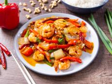 Kung Pao originated from southwest China and is pretty popular in the states. The classic version has peanuts, but I like substituting cashews for their crunch and flavor. A pinch of ground Szechuan peppercorn powder is traditional. Add it if you have it, but you'll be fine without it! Also you can substitute any meat, seafood, or tofu for the shrimp.