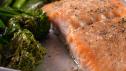 Salmon Sheet Pan Supper with Horseradish Sauce