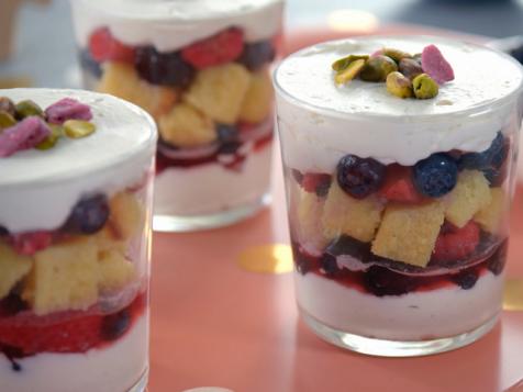 Mini Rosewater Trifles with Cardamom Cream