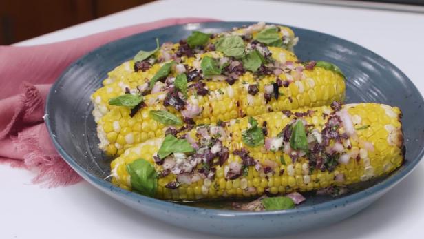 Grilled Corn with Olive Butter image