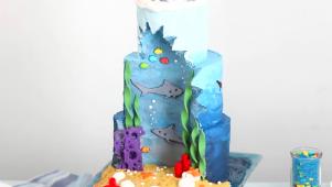 Shark Diorama Cake