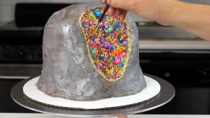 Sprinkle Geode Cake