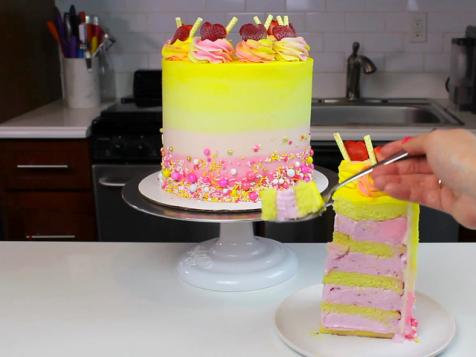Pink Lemonade Ice Cream Cake