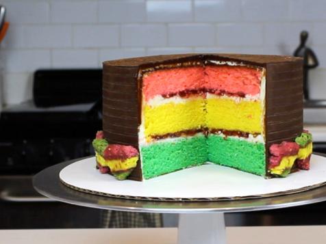 Italian Rainbow Cookie Cake