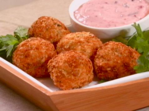 Mashed Potato Croquettes with Cranberry Mayo