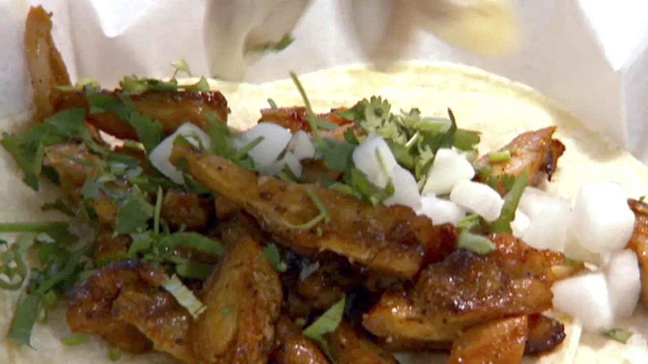 Marinated Hot Pork: Carne Adovada Tacos
