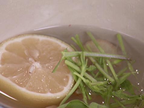 Mixed Berries with Ginger Syrup and Tarragon