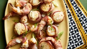 Bacon with Shrimp and Scallops