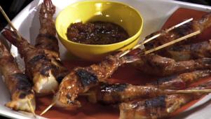 Grilled BBQ Bacon Shrimp