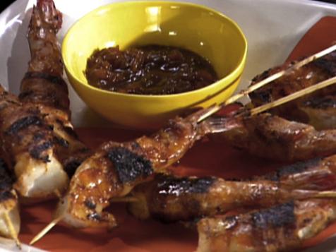 Grilled BBQ Bacon Shrimp