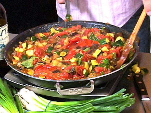 Ratatouille with Feta, Green Olives, and Almonds image