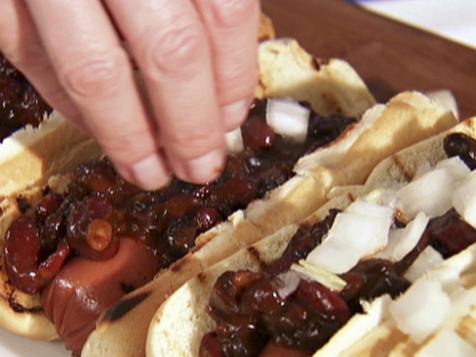 Three-Bean Chili Dogs
