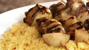 Beef Kebabs and Spicy Couscous