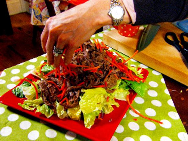 Asian Beef Salad with Cilantro, Scallions and Sesame Seeds image