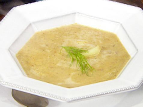 Wild Mushroom Soup with Chestnuts and Roasted Fennel
