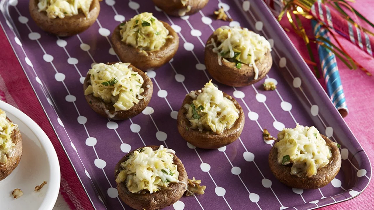 Artichoke Stuffed Mushrooms