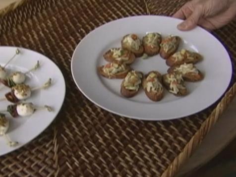 Crab and Avocado Crostini