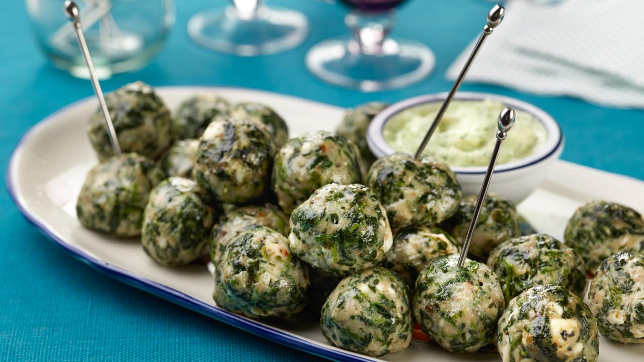 Spanikopita Chicken Meatballs