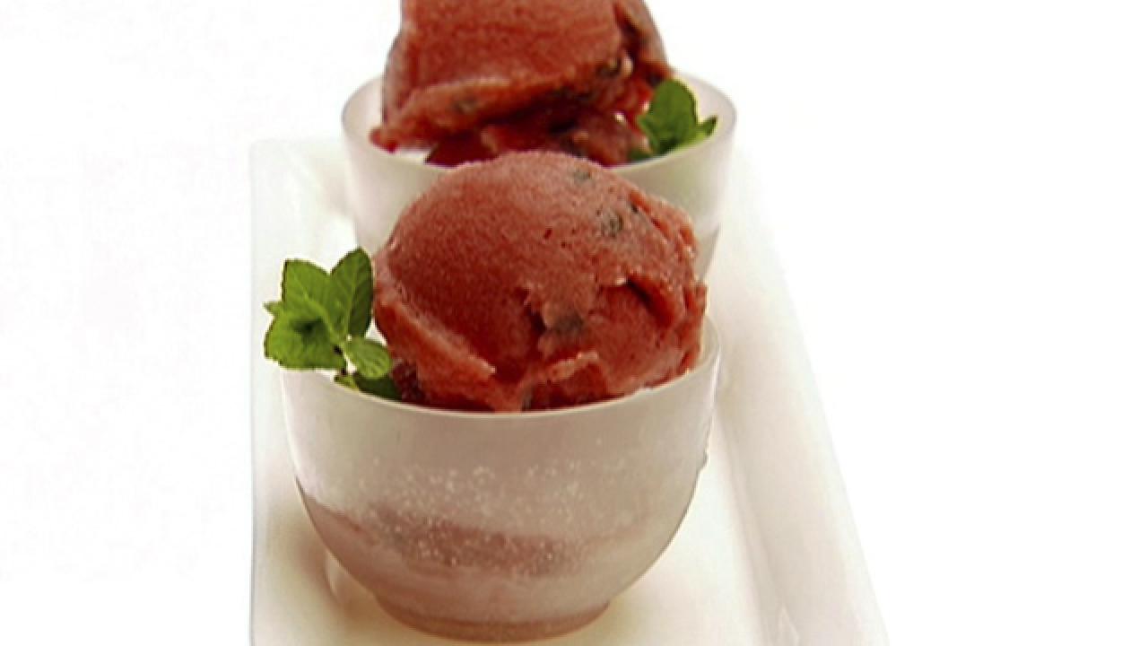 Pomegranate and Mint Sorbet