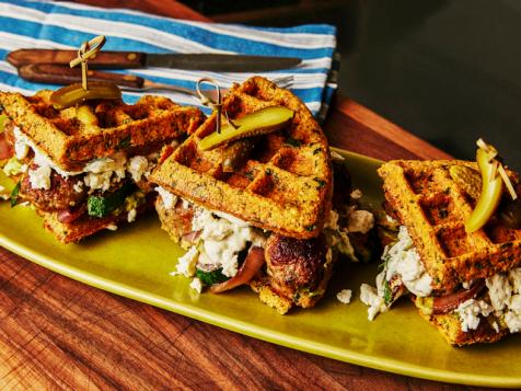 Falafel Waffle Sandwich