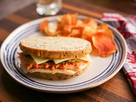 Make-Ahead Turkey and Swiss Sandwiches with Carrot Slaw