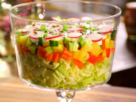 Chopped Salad Trifle with Homemade Ranch