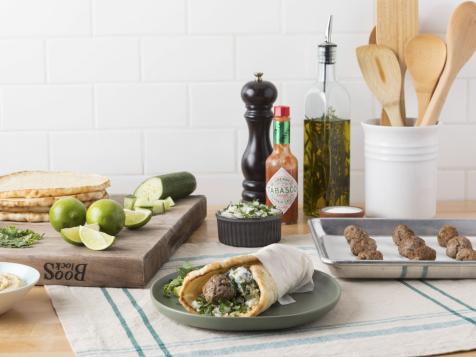 Lamb Meatball Wraps
