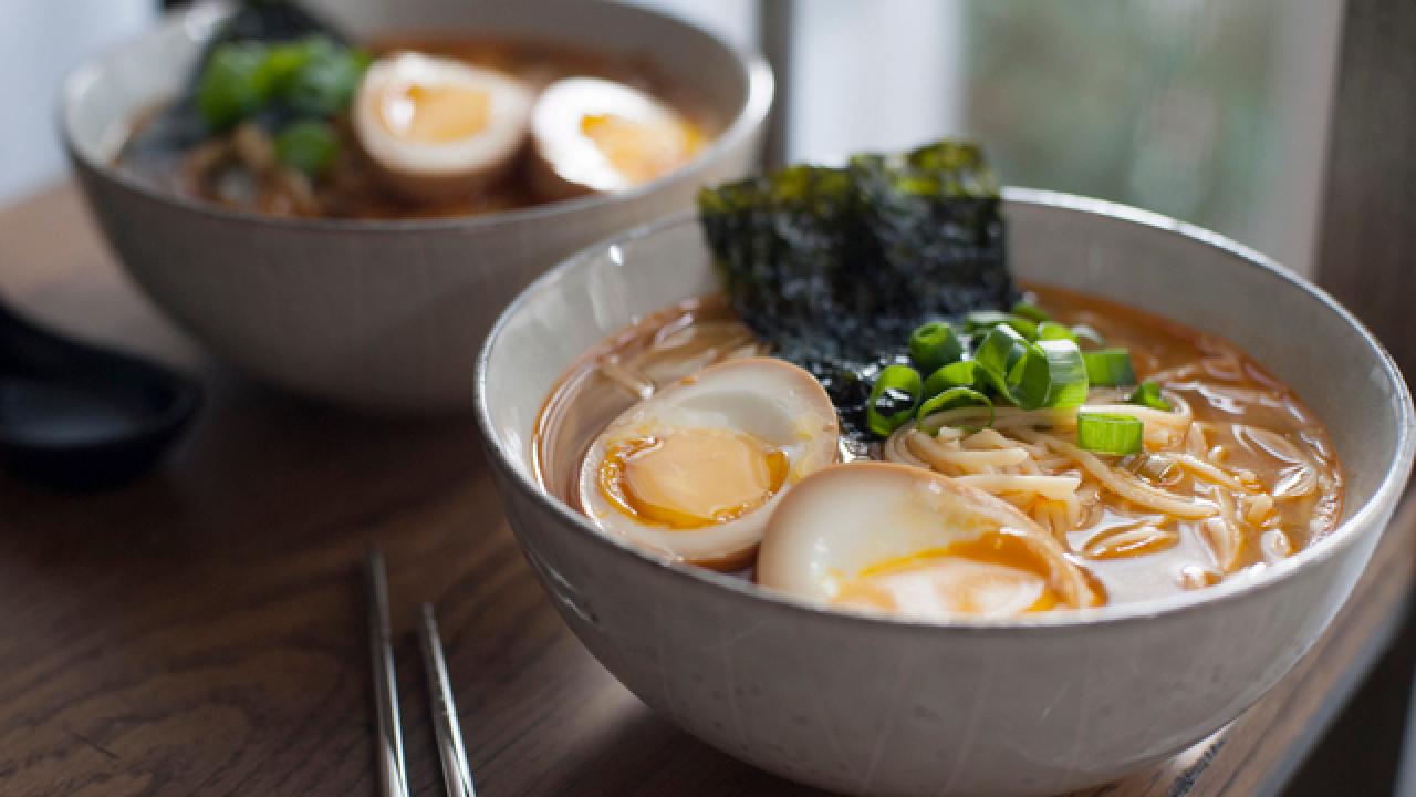 Easy Miso Ramen with Soy Marinated Eggs