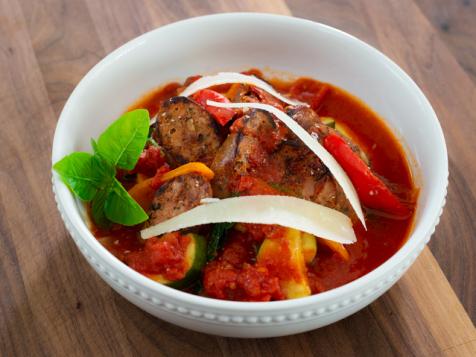 Italian Sausages with Cheesy Polenta