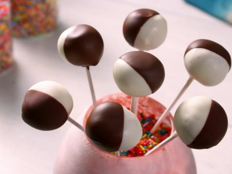 Black and White Key Lime Cake Pops