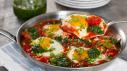 Shakshuka with Green Chili Zho