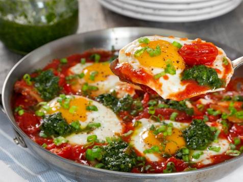 Shakshuka with Green Chili Zho