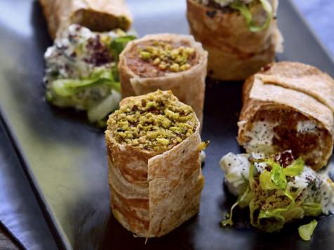 Beef and Pistachio Kebab Wraps