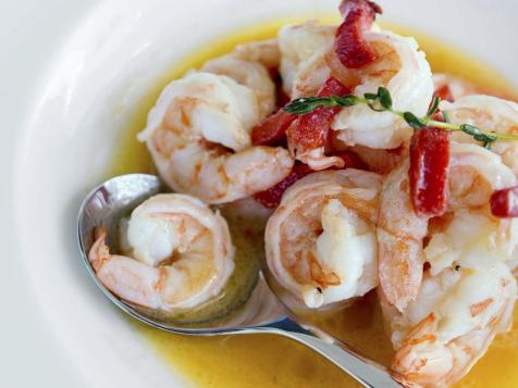 Slow Shrimp with Marinated Pep