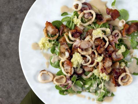 Quick Sauteed Squid and Bacon