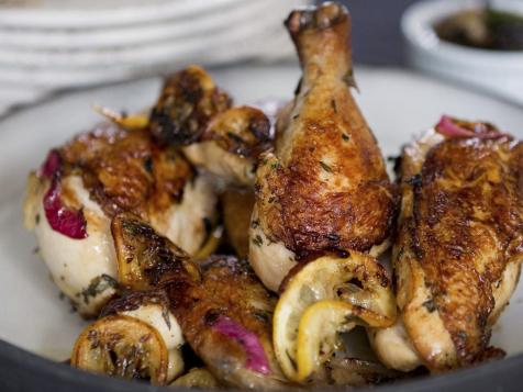 Roast Chicken with Charred Sca