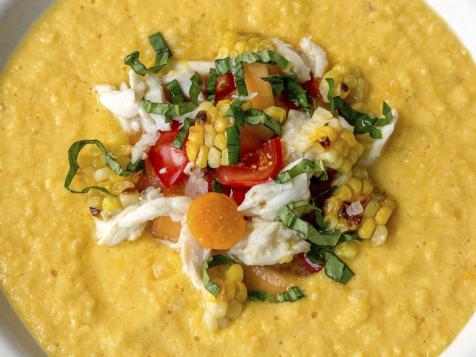Chilled Corn Soup with Melon a