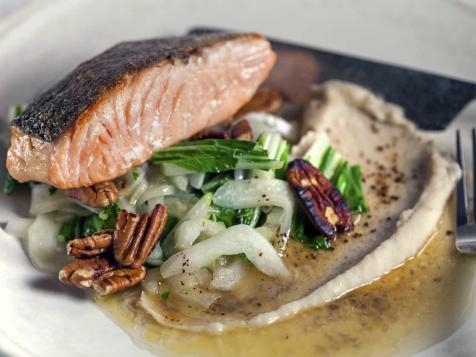 Pan-Roasted Salmon With White