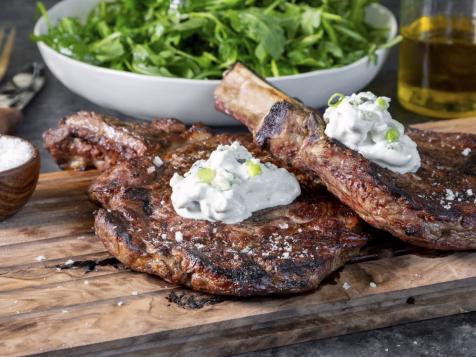 Rib-Eye with Blue Cheese Dress
