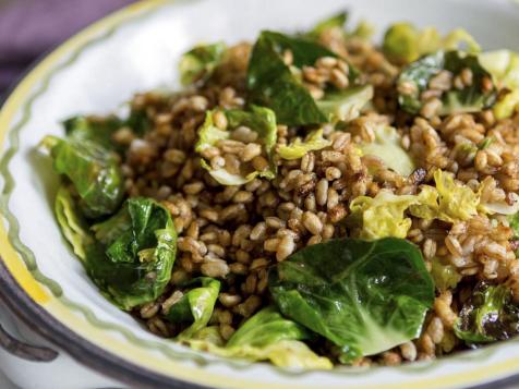 Skillet Farro and Brussel Spro