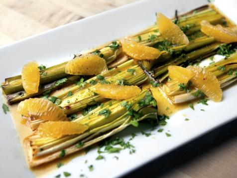 Charred Leeks with Orange Sher