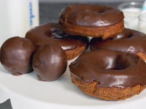 Dark Chocolate Glazed Donuts