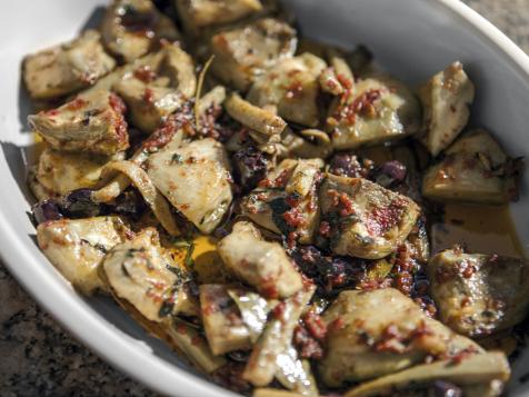 Artichokes Braised with Olives