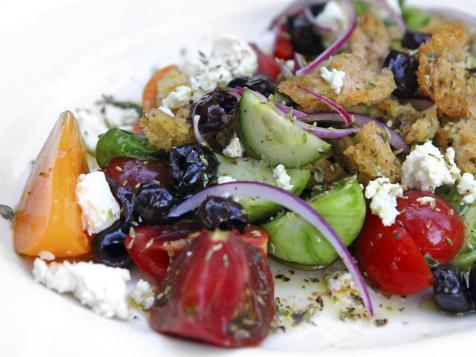 Greek Salad with Croutons and